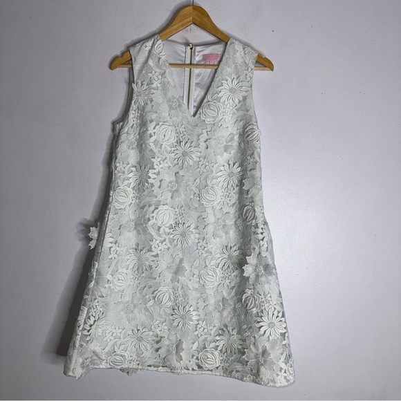 ted‎ baker 2 Mint Green 3D Floeal Lace Sleeveless Dress CP - Picture 1 of 8